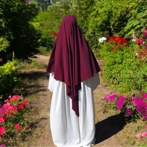 Cascading Modesty; Long Single Layer Khimar Islamic modest overhead khimar niqab